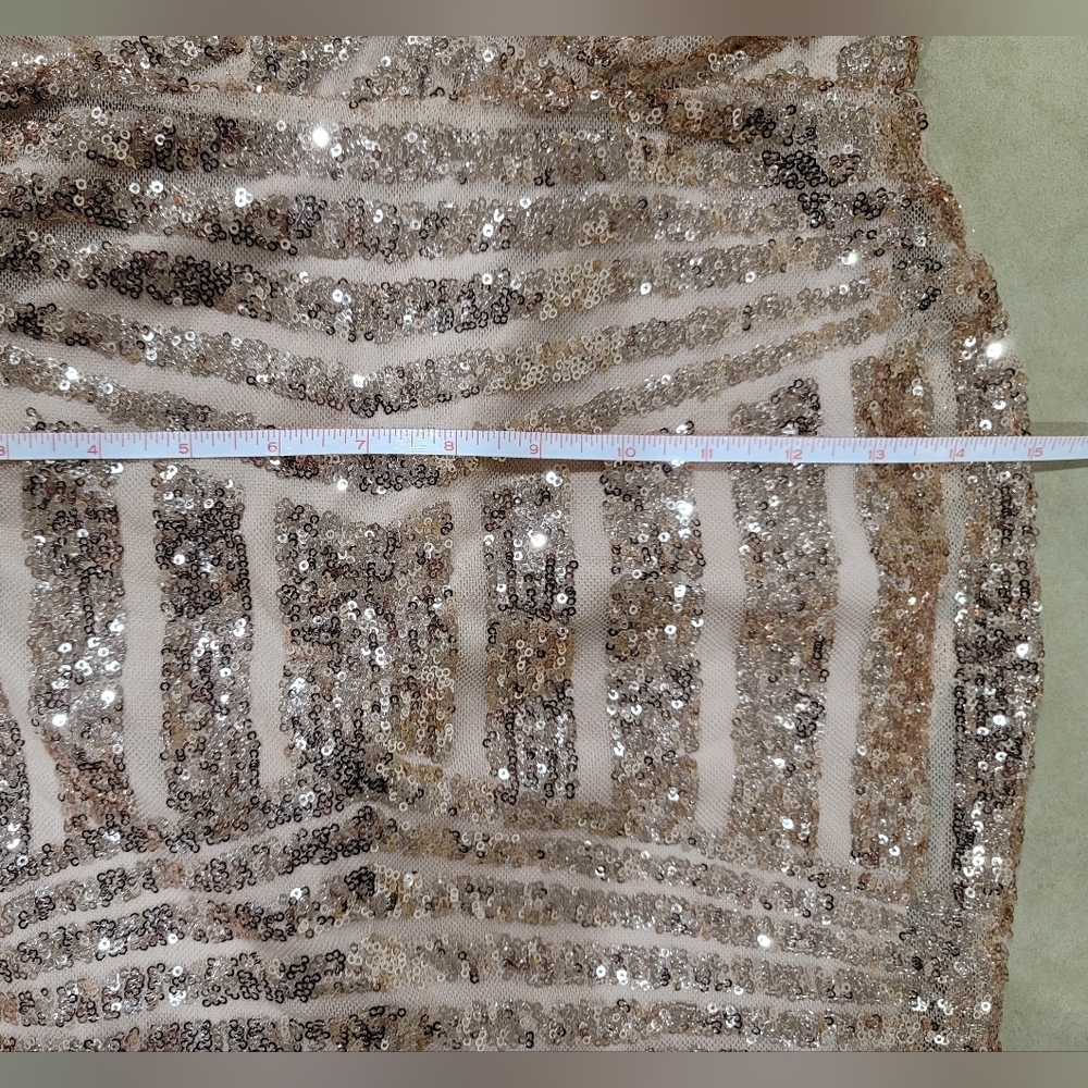 NWOT Rose Gold Sequin Dress - Picture 9 of 12